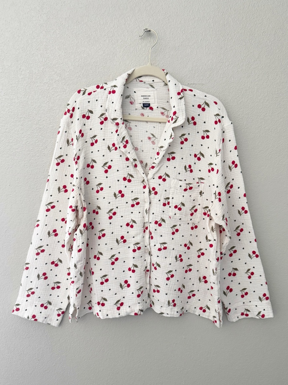 American Eagle AE Cotton Gauze Pajama PJs Set XL Bundle of Two Cherries Western - Picture 6 of 15